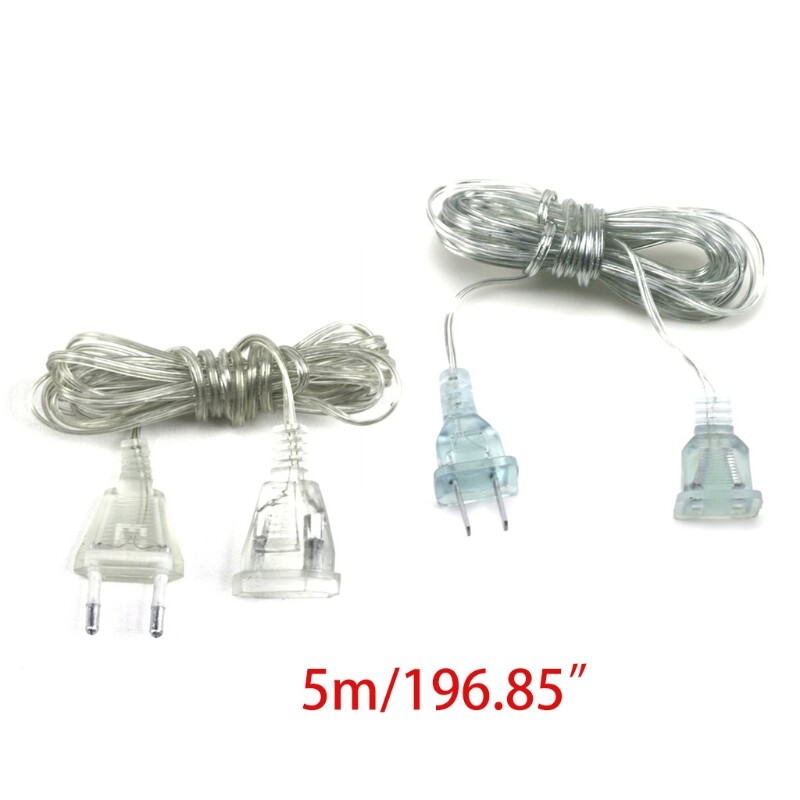 LED Light Extension Cord US/EU Plug Extender for Christmas Wedding