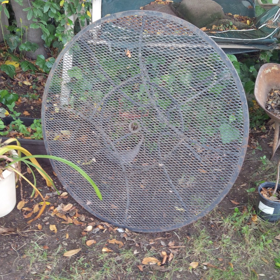 Vintage Woodard Salterini Style Metal Patio Table Chair Set Shipping