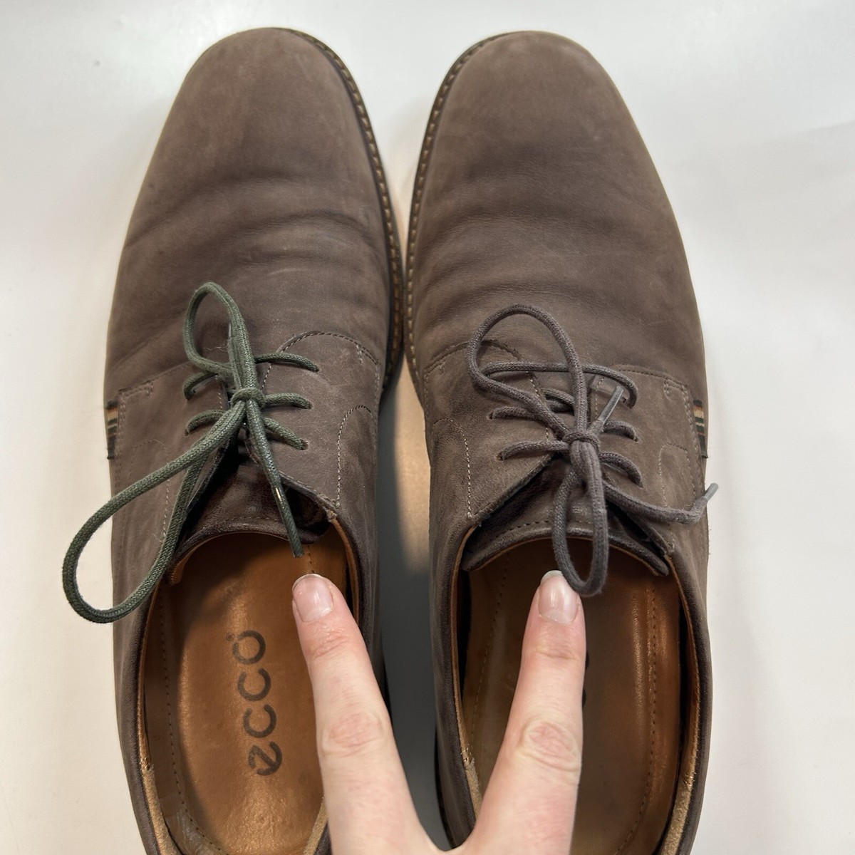 Ecco Shoes Mens 45 US 11.5 Brown Leather Lace Up Oxford 