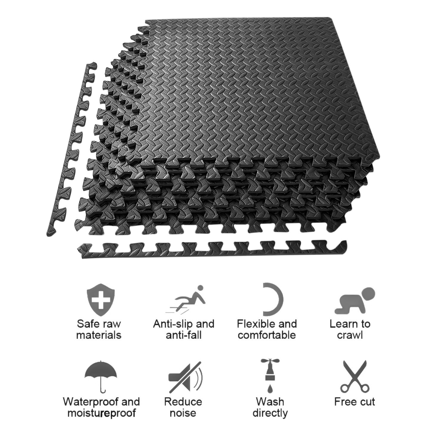 EXTRA THICK GYM FLOORING INTERLOCKING FLOOR MATS EVA SOFT FOAM MAT YOGA