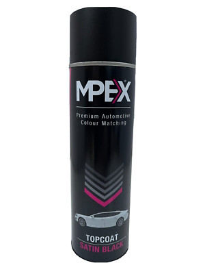 Mpex Satin Black Sprühfarbe Aerosolbeschichtung schnelltrocknend Mehrzweck 500ml Dose