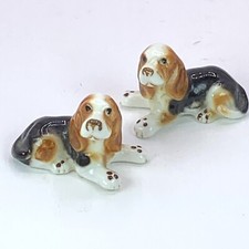 Beagle Basset Hound Dog Miniature Porcelain F...