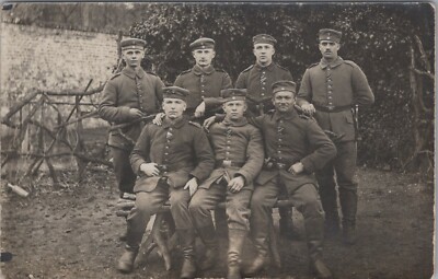(RB)2024-123 (RSc) Postcard Photo Field Post Group Picture 1917