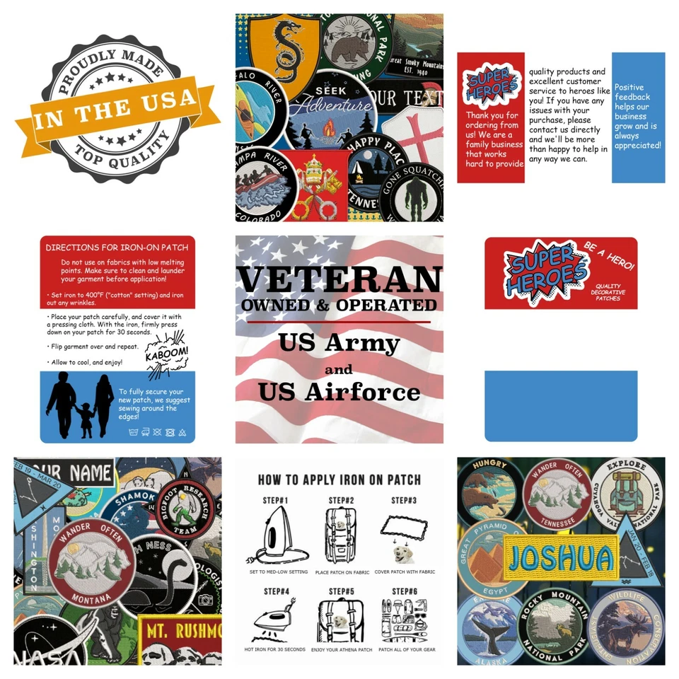 Ghostbusters Name Tags & No Ghost Sign Logo Embroidered Iron on Patch Set of 8 - Image 2 of 4