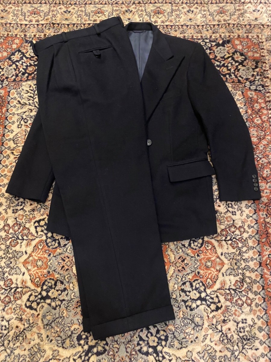 POLO Ralph Lauren Vintage Double Breasted Flannel Suit Navy
