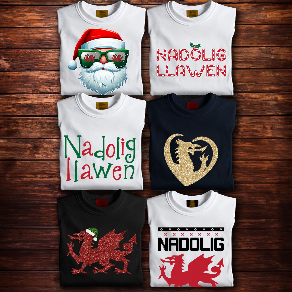 Ladies Welsh Christmas T Shirt Funny Womens Wales Wrexham Mum