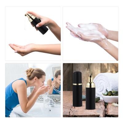 3pcs 60ml Schwarz Matte Seife Spender Nachfüllbare Gesichts Reiniger Flasche