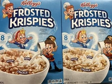 NEW FROSTED Rice Krispies Cereal 1 BX-10.6 oz Kellogg's FREE SHIPPING COST HTF