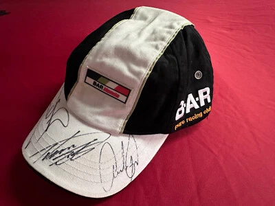 BAR Honda Formula 1 Team 2004 Button, Sato, Davidson SIGNED Pure Racing Club cap - Image 1 of 4