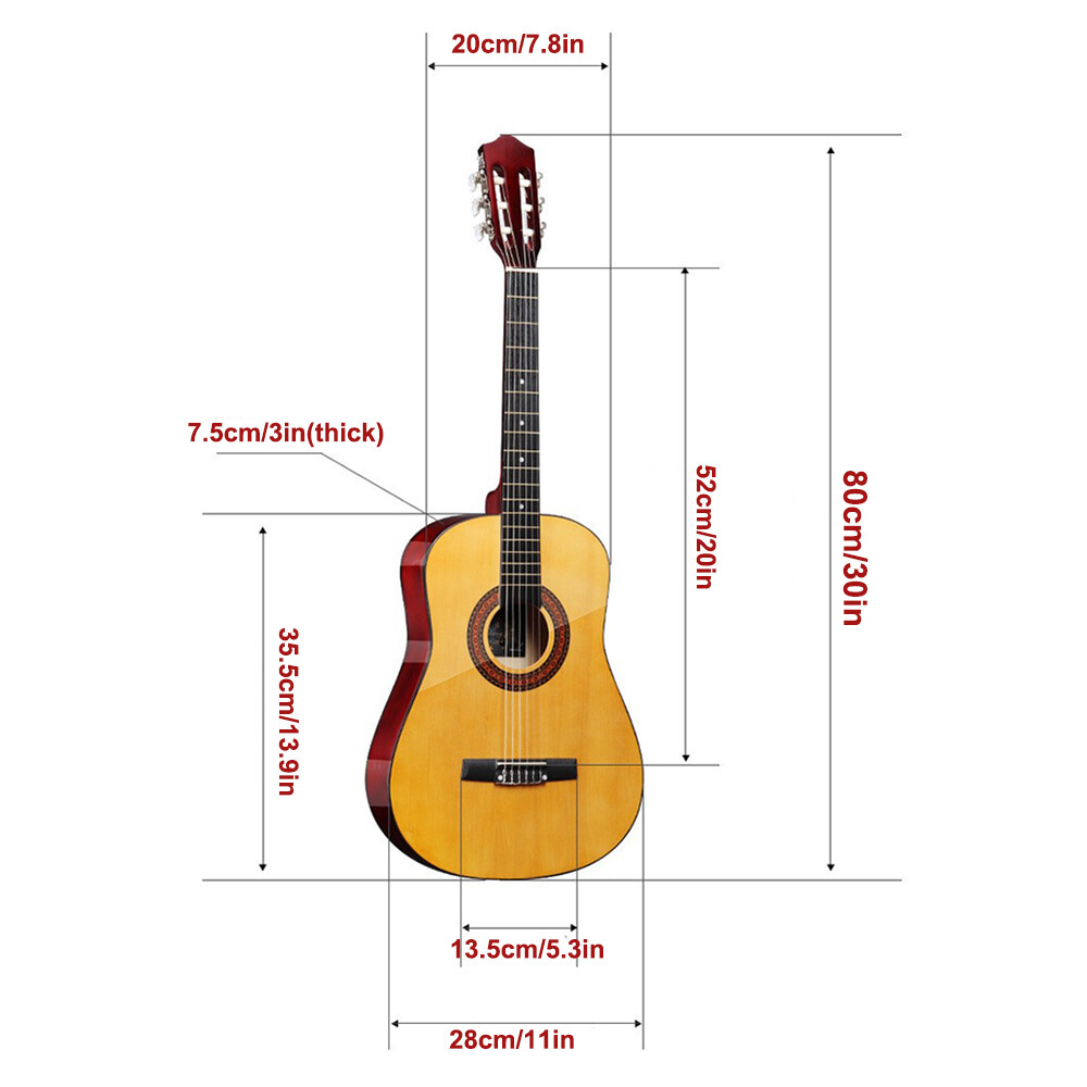 30inch Beginner Acoustic Guitar Package Starter Bundle Kit