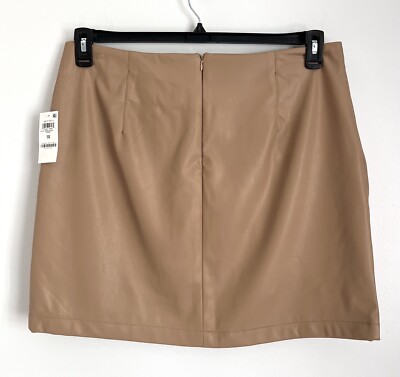 And Now This Trendy Womens Plus Size 1X Faux Leather Cargo Mini