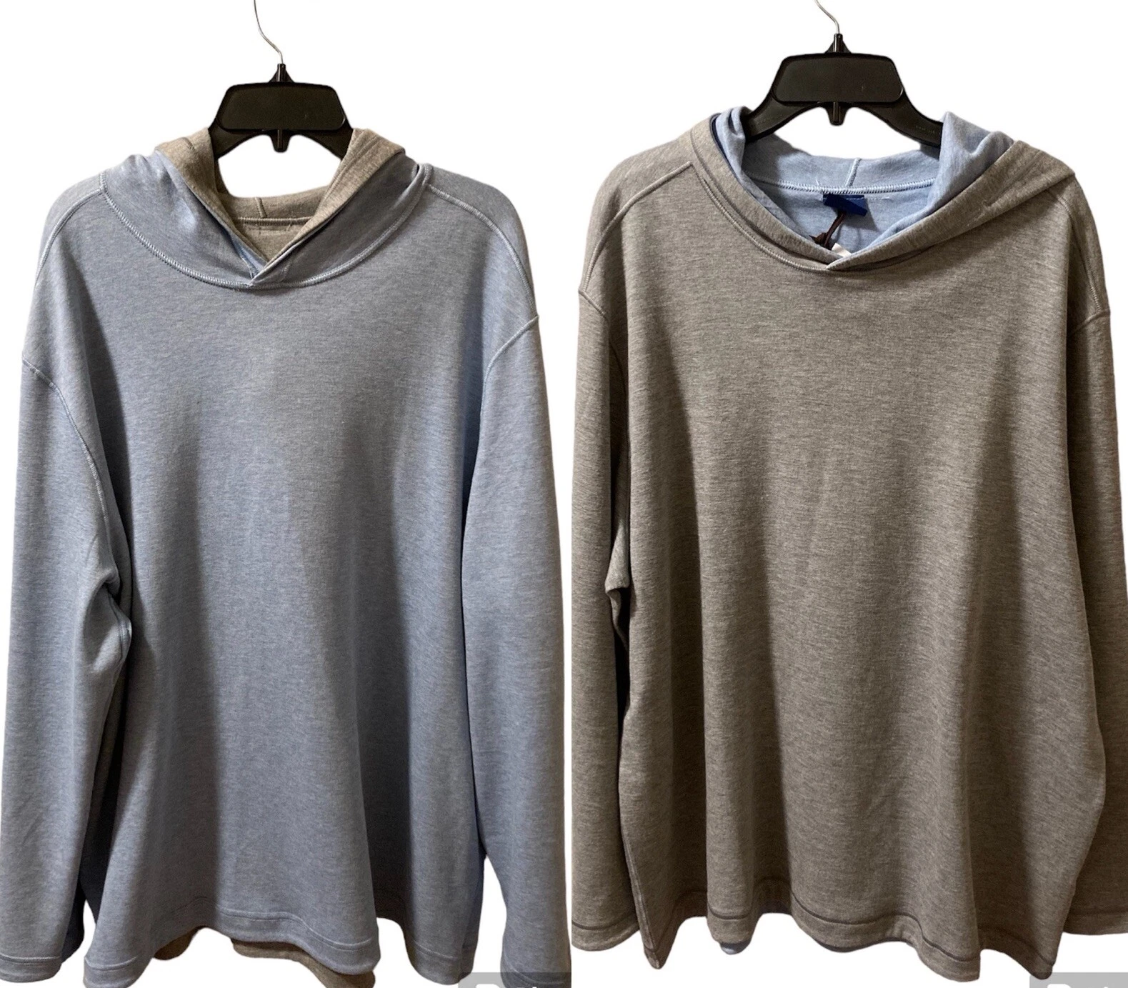 NWT WILKENS Bros Sweatshirt Heritage XXL Reversible Gray/Blue Hooded Lightweight