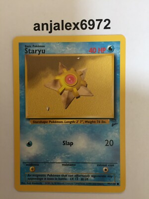 TOP Pokemon Karten 2.Generation Base Set Staryu 95/130 NEAR MINT