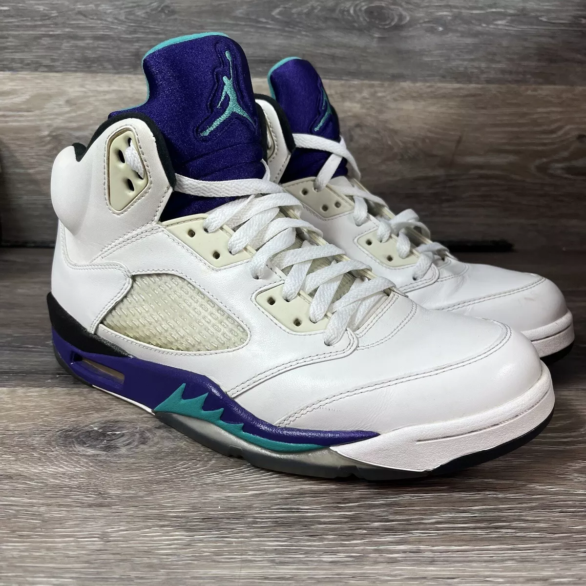 Nike Air Jordan 5 Retro Grape Size 10 OG V 136027 108 White Purple