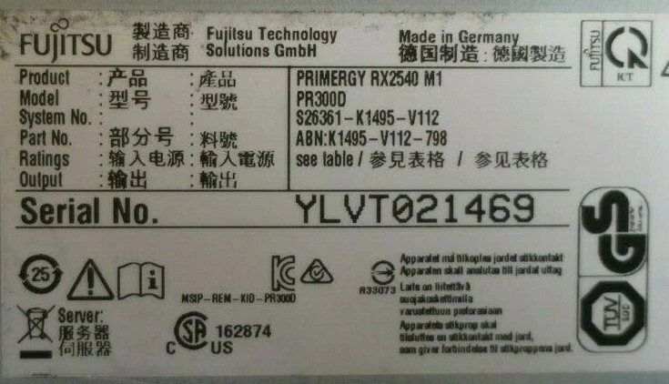Fujitsu Primergy RX2540 M1 2x 8C E5-2667v3 3.20GHz 192GB RAM 12-Bay 2U Server - Image 3 of 3