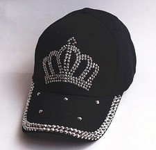 New Fashion Rhinestones Crown Decoration Baseball Cap Snapback Hat 4Colors