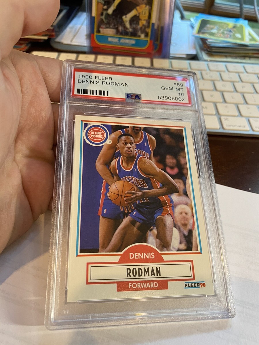 1990 Fleer Basketball Dennis Rodman PSA 10 GEM MINT card | eBay