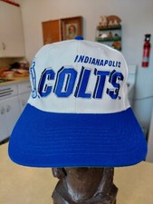 Vintage 90s Indianapolis Colts Snapback Hat Sports Specialties Shadow Laser