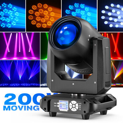 200W 18 Prisma 14 Gobo LED Zoom Moving Head Beam Strahler DMX DJ Bühnenlicht