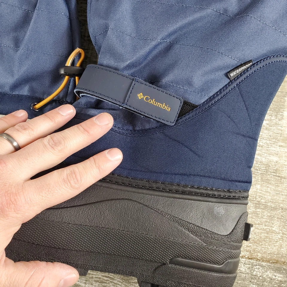 Botas de nieve Columbia Powderbug Plus II para niños talla 7 azules negras punta redonda media pantorrilla Foto 4 de 4