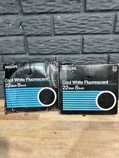 2 X NEW Philips FC8T9CW Fluorescent 22W 8" Circline Lamp Light Bulb Cool White