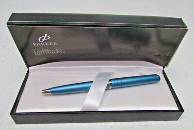 Parker Latitude Slate Blue Ballpoint Pen with Black Ink New
