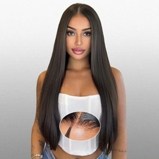 ZHENGON Glueless Wigs Human Hair Pre Plucked Pre Cut 6x4 Straight Lace Front