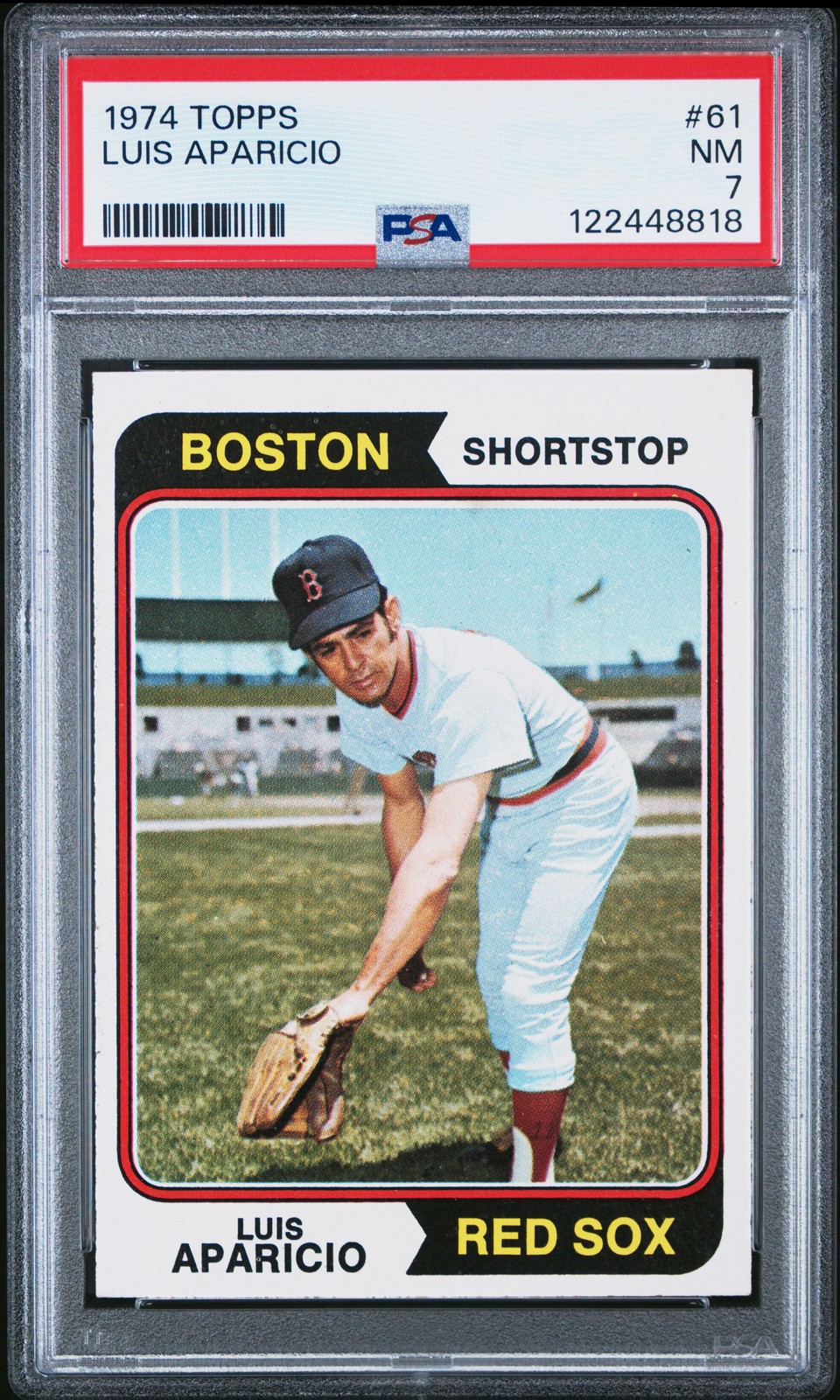 1974 Topps #61 Luis Aparicio PSA 7