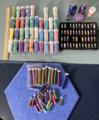 Lot of 110 Plus Recollections Crafting Glitter Tubes