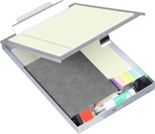 Metal Clipboard with Storage - Letter Size Aluminum Clipboards, Heavy Duty Stora