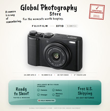 Fujifilm XF10 Black 24.2MP APS-C CMOS Fixed Lens Digital Camera 4K