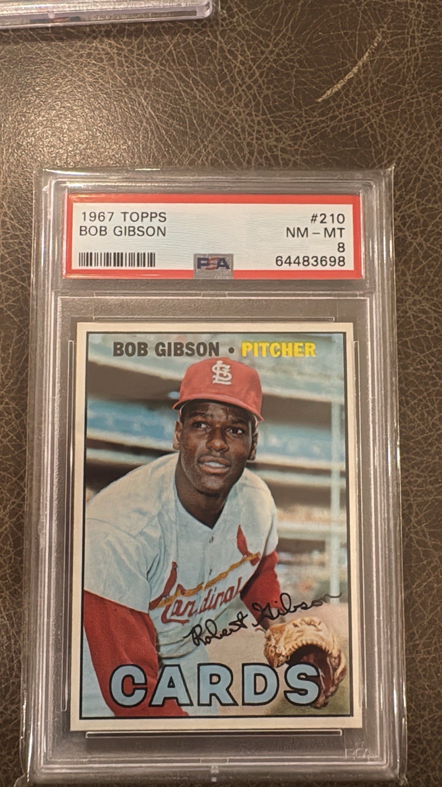 1967 Topps Bob Gibson #210 PSA 8 Nm-Mt St Louis Cardinals