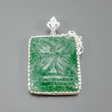 Gioielli 45 ct + ciondolo avventurina naturale argento sterling 925 /NP48974