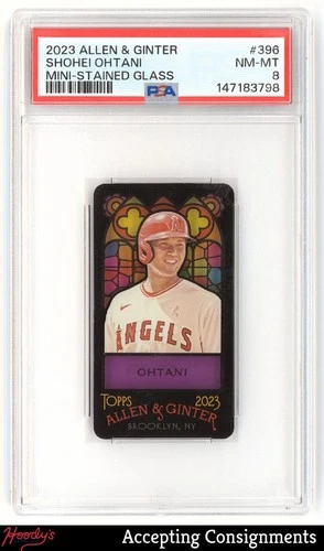 2023 Topps Allen & Ginter Mini Stained Glass #396 Shohei Ohtani PR /25* PSA 8