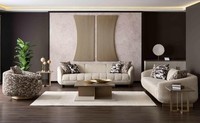 3+3+1 Sitzer, Couchtisch & 2 Beistelltische – Wohnzimmer-Komplettset