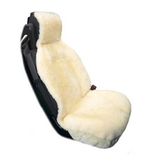 Genuine Australian Sheepskin Sideless Seat Cover, Ultra-Dense Real Sheepskin ...