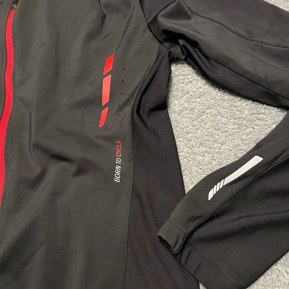 Santic куртка мужская XXL красный и черный полный молнии Велосипедное пальто - Изображение 2 из 4
