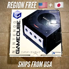 Nintendo GameCube Console DOL-001 CIB Jet Black Complete REGION FREE JPN / USA