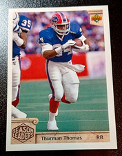1992 UPPER DECK (SEASON LEADERS) #309 - THURMAN THOMAS - BUFFALO BILLS CARD