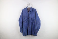 Vtg 70s Lee Mens Large Distressed Quilted Flannel Button Shirt Jacket Jac Shirt