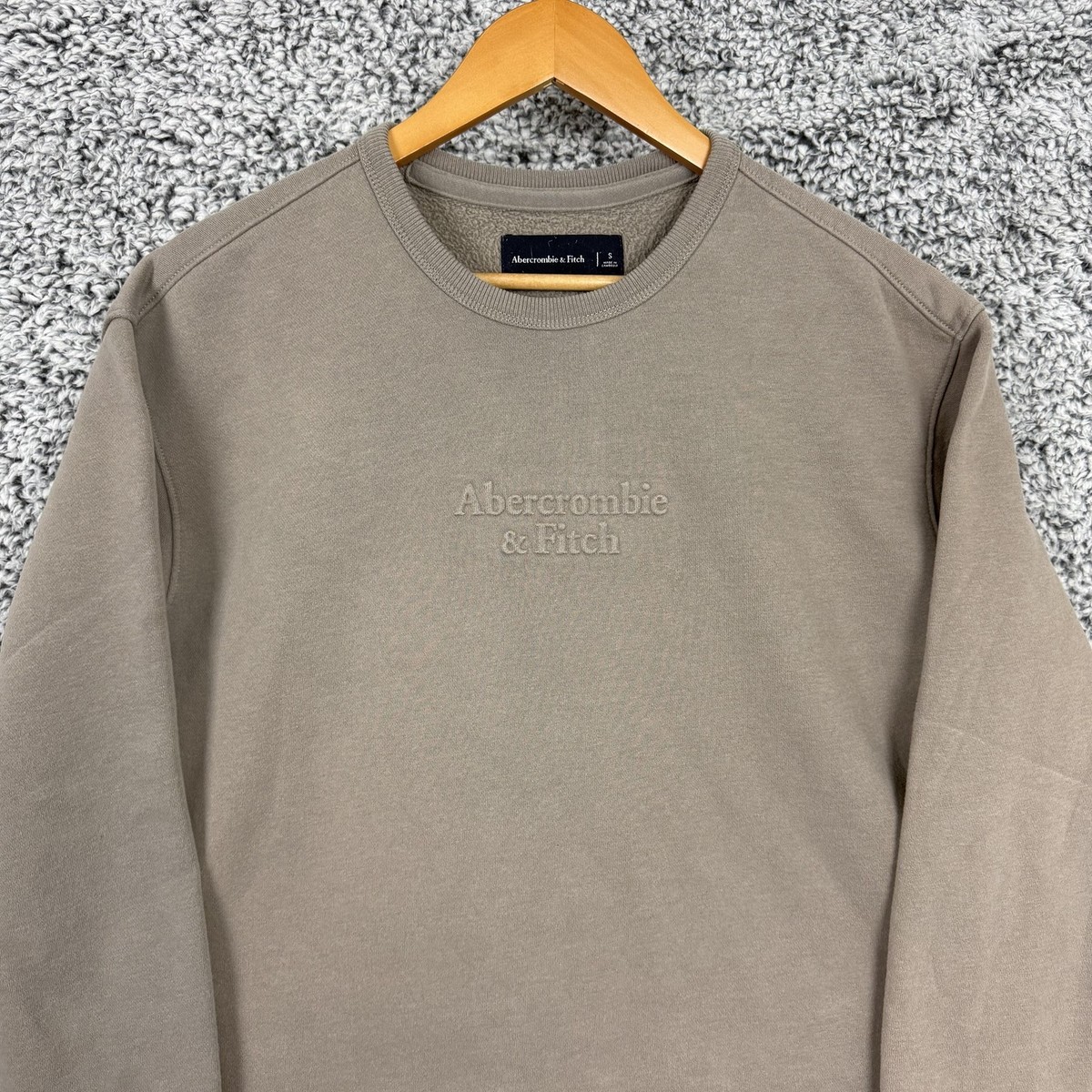 Abercrombie Fitch Sweatshirt Adult Small Brown Crewneck