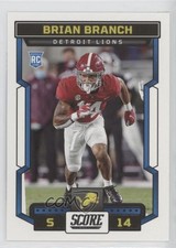 2023 Score Rookies Brian Branch #380 1p37