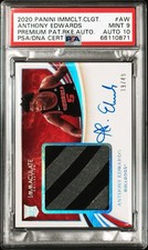 2020 Immaculate Collegiate Anthony Edwards Premium Patch Auto RPA /25 PSA 9/10