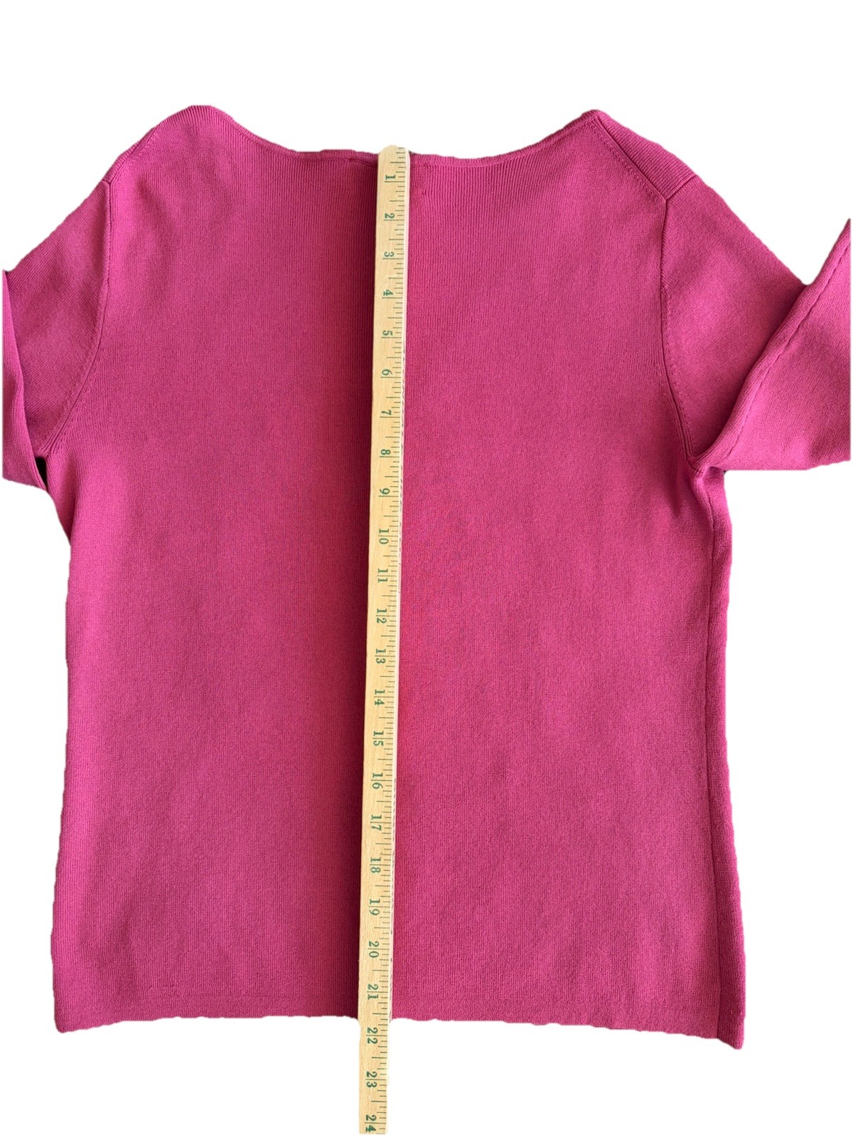 Pendleton Lightweight Knit Top  MEDIUM Raspberry … - image 6