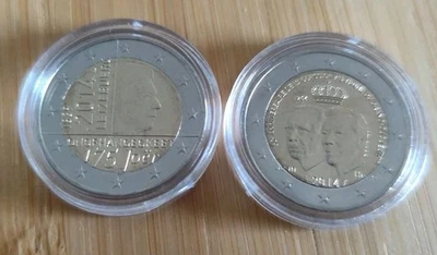 2 X 2 Euro LUXEMBOURG 2014 - UNC sous Capsules Monaco rare 2026 - Photo 1/3