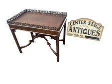 65698  SUTTON CENTURY  Reproductions  CROWN FINIAL CHINA  Mahogany Lamp Table