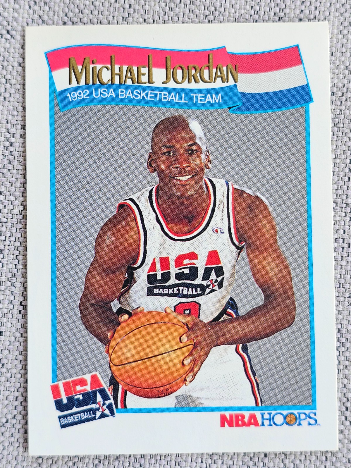 MICHAEL JORDAN 1991-92 NBA HOOPS USA BASKETBALL DREAM TEAM CARD #579 NBA HOF