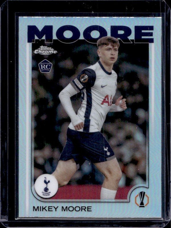 2024-25 Topps Chrome UEFA Mikey Moore RC Refractor Rookie #199 Tottenham