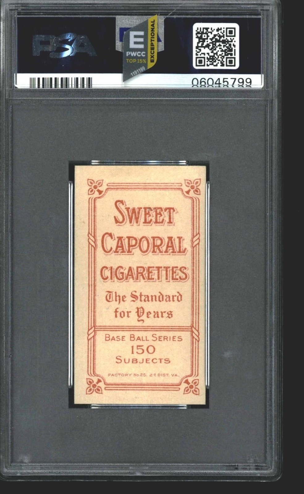 1909 T206 John McGraw - PSA 8 view 2