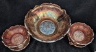 Dugan Dahlia Marigold Carnival 5 Piece Footed Berry  Bowl Set 1912c — photo 2